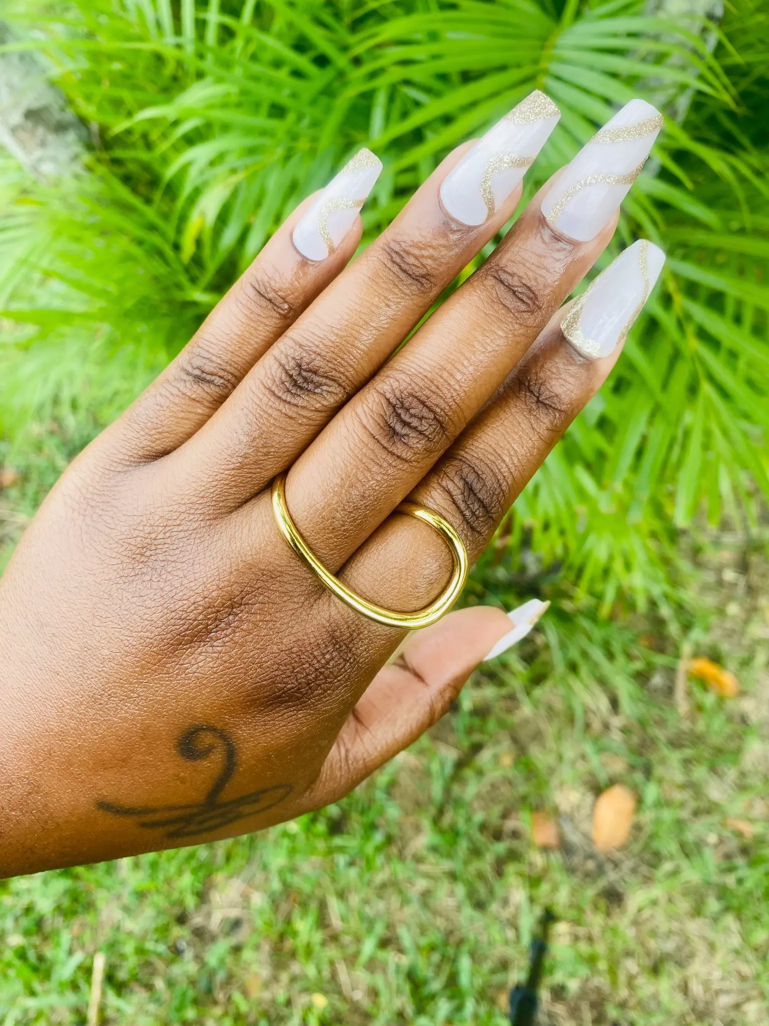Gold Double Curved Ring